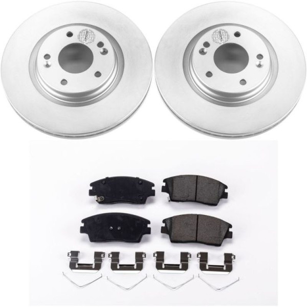 Power Stop 17-19 Hyundai Elantra Front Z17 Evolution Geomet Coated Brake Kit - CRK7355
