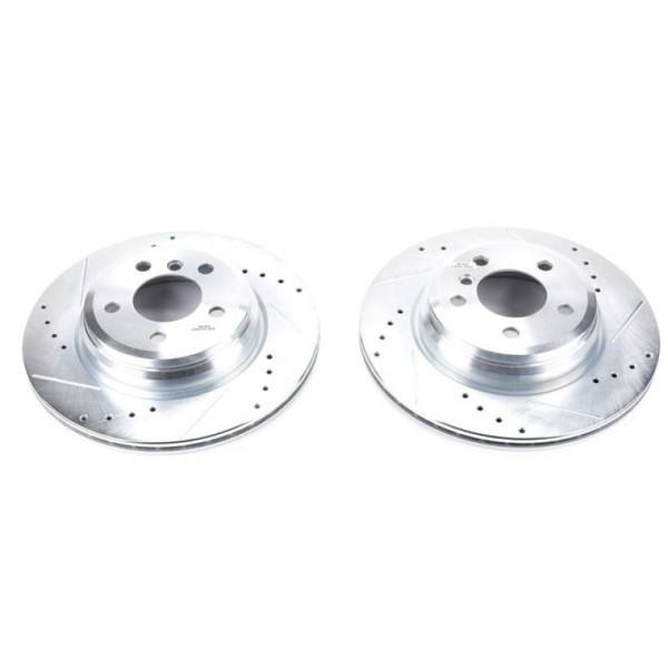 Power Stop 2016 BMW 328i Rear Evolution Drilled & Slotted Rotors - Pair - EBR1414XPR