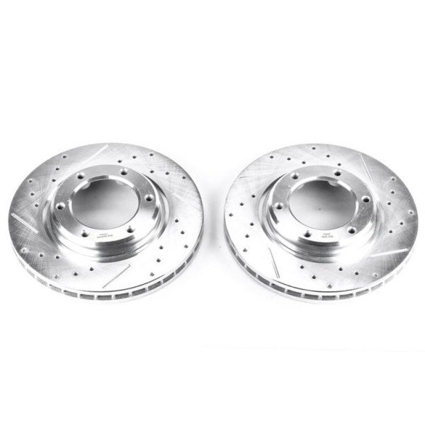 Power Stop 96-97 Lexus LX450 Front Evolution Drilled & Slotted Rotors - Pair - JBR742XPR