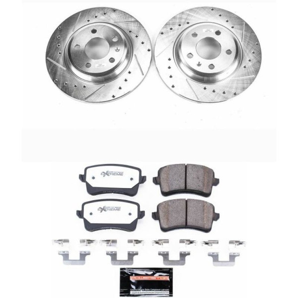 Power Stop 09-16 Audi A4 Rear Z26 Street Warrior Brake Kit - K4745-26