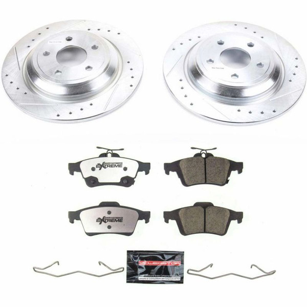 Power Stop 16-18 Ford Focus Rear Z26 Street Warrior Brake Kit - K7320-26