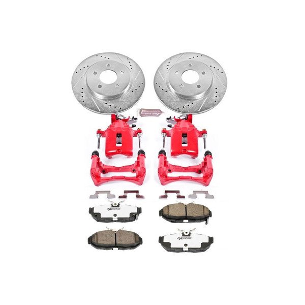 Power Stop 11-14 Ford Mustang Rear Z26 Street Warrior Brake Kit w/Calipers - KC4749-26