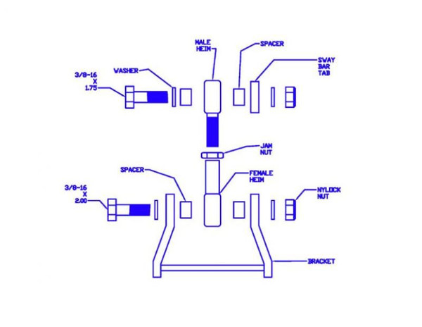 Progress 65.1006 Rear Sway Bar Adapter Kit For Honda Civic 2001-2005 NEW