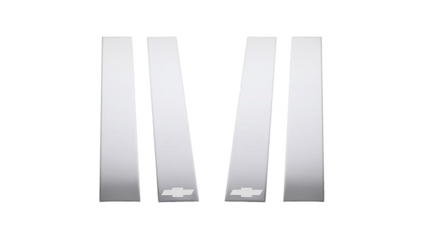 Putco 2020 Chevy Silv HD - Chevy Bow Tie Etching - Crew Cab / Double Cab (6pcs) SS Pillar Posts - 402671GM-1