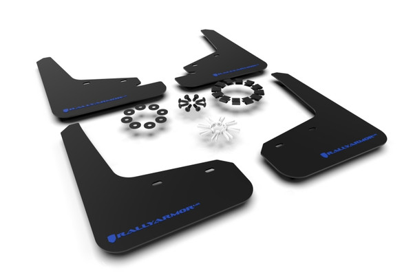 Rally Armor MF72-UR-BLK/BL Black Mud Flap Blue Logo For Tesla Model Y 20-21 NEW