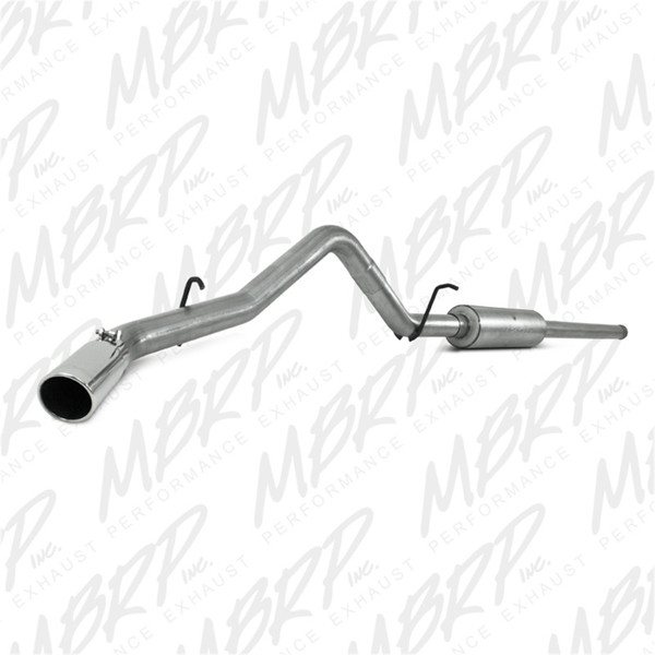 MBRP S5054AL Exhaust System Cat-Back Passenger Side Exit Aluminized Polished Tip