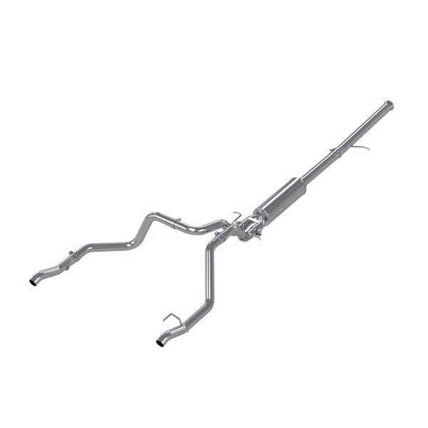 MBRP S5065AL Exhaust System Installer Series Cat-Back Split Rear Exit Aluminized