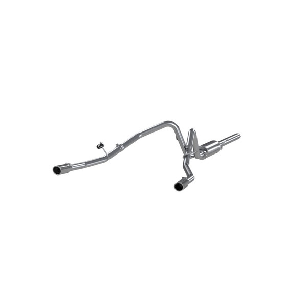 MBRP S5202AL Exhaust System Cat-Back Split Aluminized Rear Exit Polished Tip