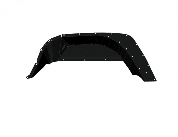 Road Armor 520LFRSB Stealth Rear Fender Liner Body Armor Black Steel