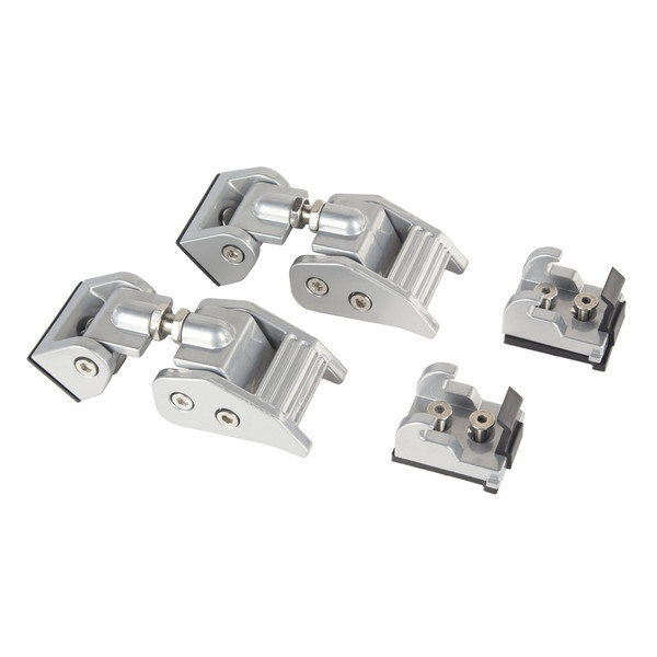 Rugged Ridge 11116.21 Hood Catch Kit Silver 2 pc. For 20 Jeep Gladiator NEW