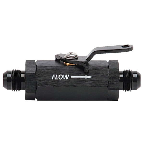 Russell Performance Shutoff Valve -6 AN Male Black Finish - 650633