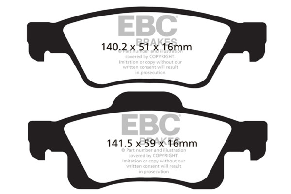 EBC fits 11+ Dodge Durango 3.6 Ultimax2 Rear Brake Pads - UD1498