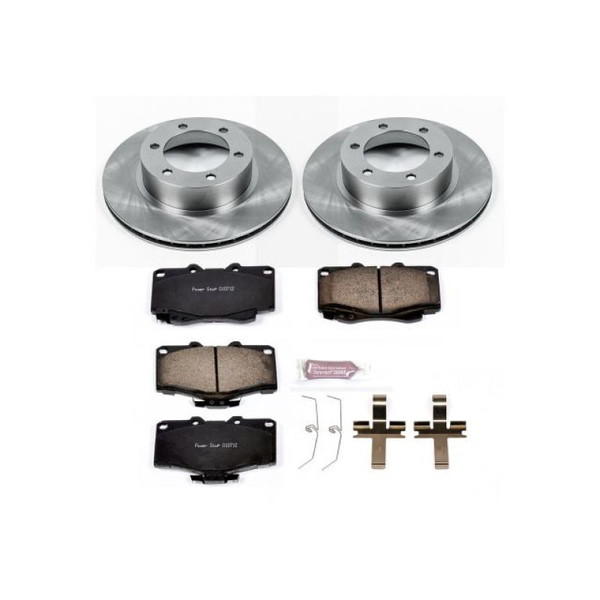 Power Stop KOE1236  Replacement Low-Dust Ceramic Brake Pad and Rotor Kit Front