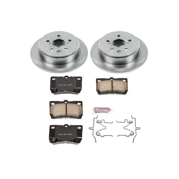 Power Stop KOE195 Stock Low-Dust Ceramic Rear Brake Pad and Rotor Kit NEW