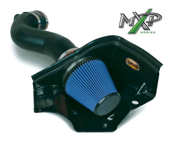 Airaid fits 11-14 Ford Mustang GT 5.0L Race Only (No MVT) MXP Intake System w/ Tube (Dry / Blue Media) - 453-304