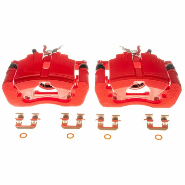 Power Stop 15-19 Ford Mustang Rear Red Calipers - Pair - S15028