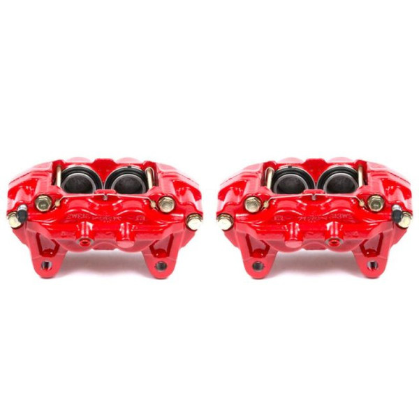 Power Stop S2632 Red Powder Coated Front Driver Side Brake Caliper (Pair) NEW