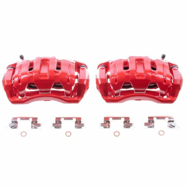 Power Stop 07-12 Acura RDX Front Red Calipers w/Brackets - Pair - S2958