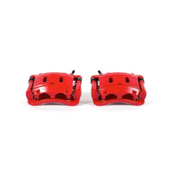 Power Stop 06-13 Infiniti QX56 Front Red Calipers w/Brackets - Pair - S3338