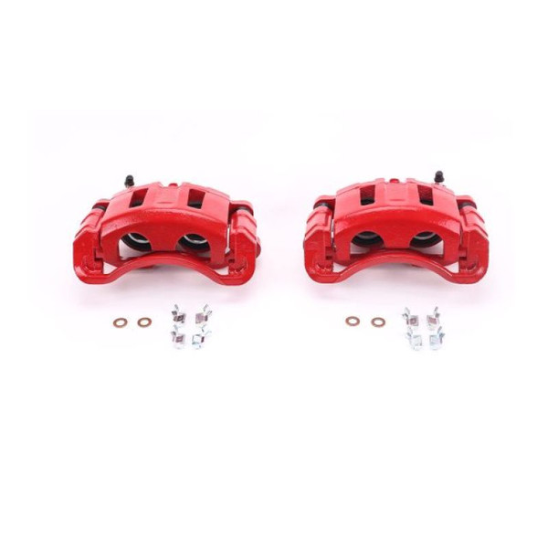 Power Stop 98-05 Chevrolet Blazer Front Red Calipers w/Brackets - Pair - S4694