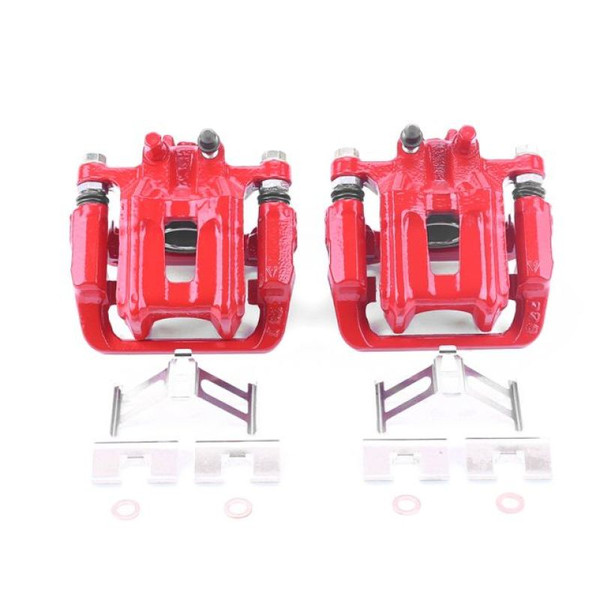 Power Stop 10-18 Acura RDX Rear Red Calipers w/Brackets - Pair - S6886