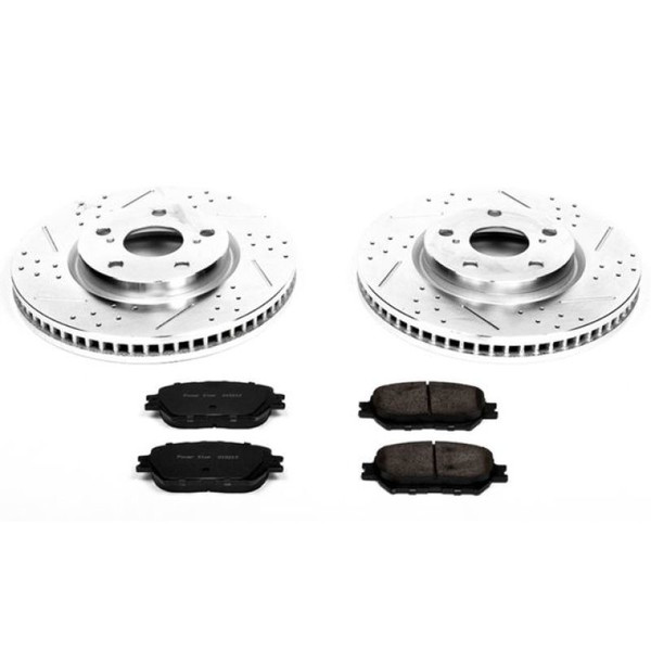 Power Stop K5272 Disc Brake Pad and Rotor Kit For Lexus GS300 IS250 2006-2015