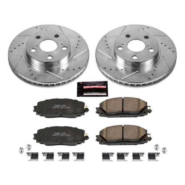 Power Stop K5870 Z23 Evolution Brake Kit Front NEW