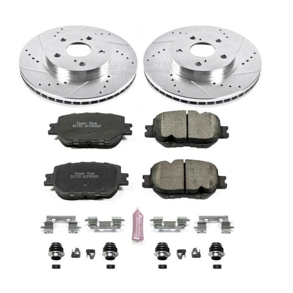 Power Stop K6990 Front Z23 Evolution Sport Brake Kit For 2014-2015 Lexus IS250