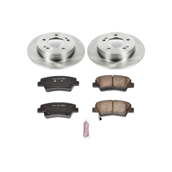 Power Stop KOE6501  Replacement Low-Dust Ceramic Brake Pad and Rotor Kit Rear