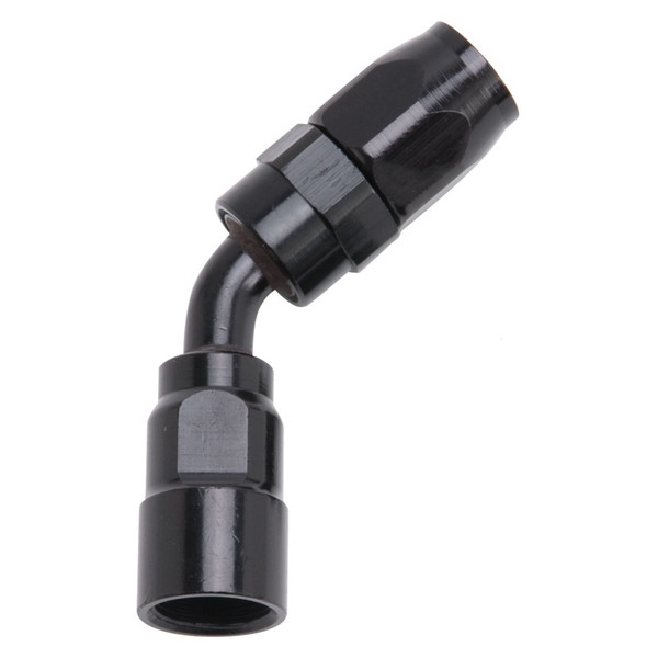 Russell Performance 610105 Full Flow 45 Degree Hose End -8AN Black Aluminum