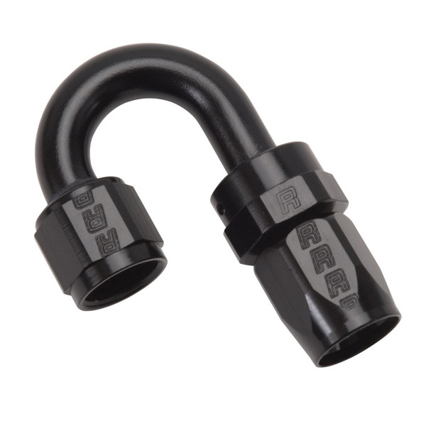 Russell Performance 613515 Full Flow 180 Degree Swivel Hose End -8AN Black Alum