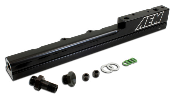 AEM fits 99-00 Honda Civic Si Black Fuel Rail - 25-103BK