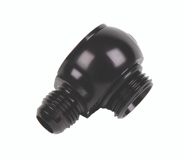 Aeromotive 15636 Banjo Fitting ORB-08 to AN-06 Male Flare Black