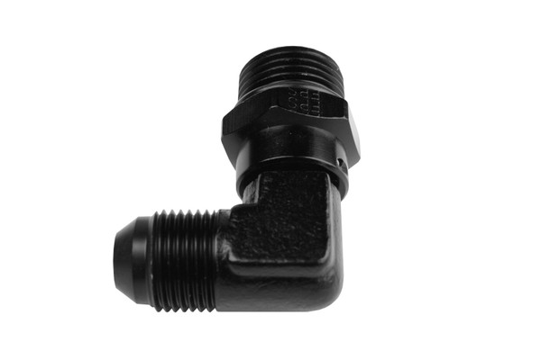 Aeromotive 15690 Fitting Adapter AN to Straight Cut 90Degree -8 AN -10 AN Swivel
