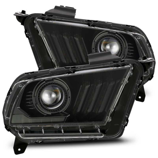 Alpharex USA 880118 LED Projector Headlights Black For 2010-2012 Ford Mustang