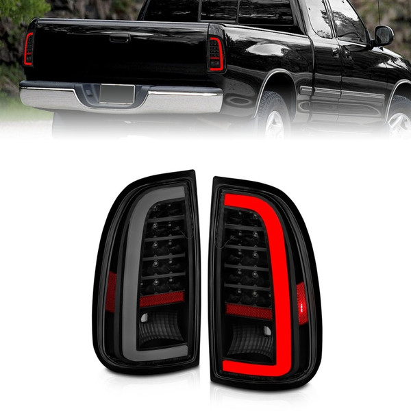 ANZO 00-06 Toyota Tundra LED Taillights w/ Light Bar Black Housing Smoke Lens - 311412