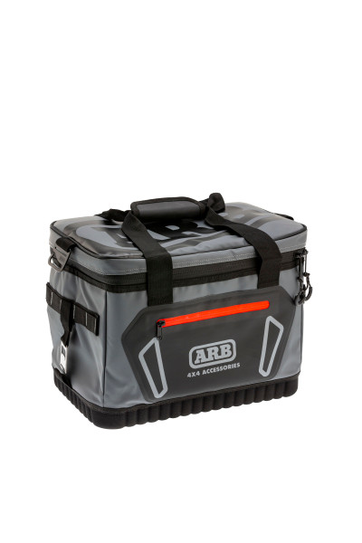 ARB 10100376 Cooler Bag - Charcoal with Red Highlights; 15"L x 11"W x 9"H