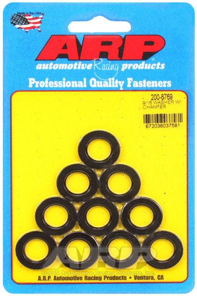 ARP 200-8769 - Blk Washers - 9/16 Id X 1.00 Od Chamfer (10)