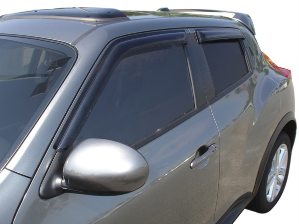 AVS fits  10-18 Nissan Juke Ventvisor Outside Mount Window Deflectors 4pc - Smoke - 94378