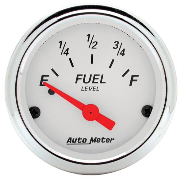 Auto Meter 1315 2-1/16" Arctic White For GM Fuel Level Gauge; 0-90 Ohm; Air-Core