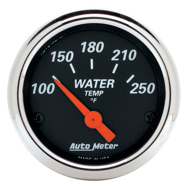 Auto Meter 1436 2-1/16" Water Temperature Gauge 100-250 F Designer Black NEW - 1436