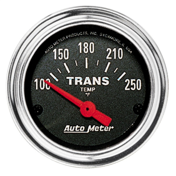 Auto Meter 2552 2-1/16" Traditional Chrome Elec Trans Temp Gauge 100-250 F NEW - 2552