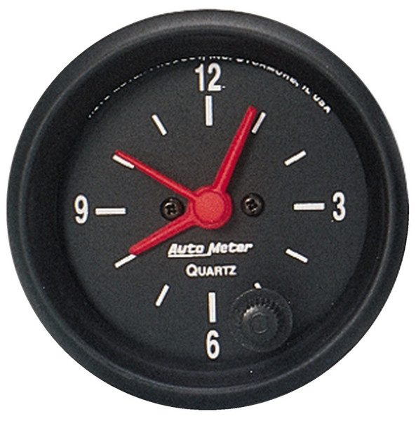 Auto Meter 2632 2-1/16" Z-Series Clock Gauge 12 Hour