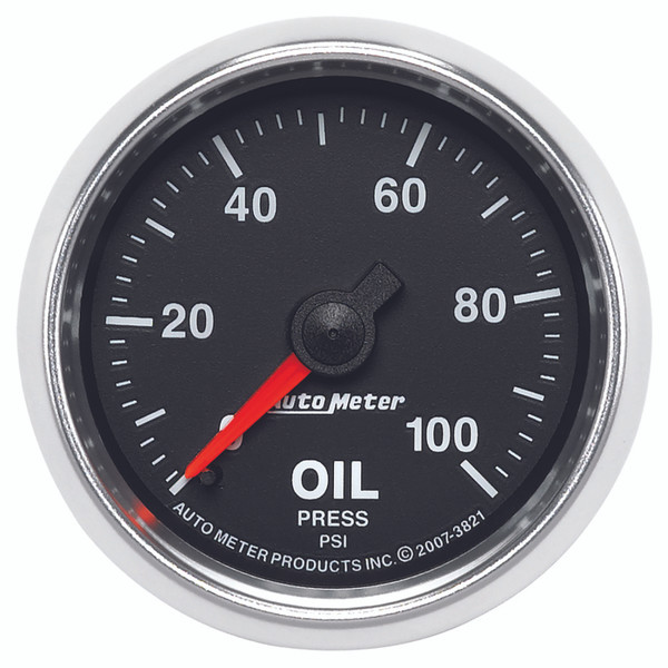 Auto Meter 3821 2-1/16" GS Mechanical Oil Pressure Gauge 0-100 PSI