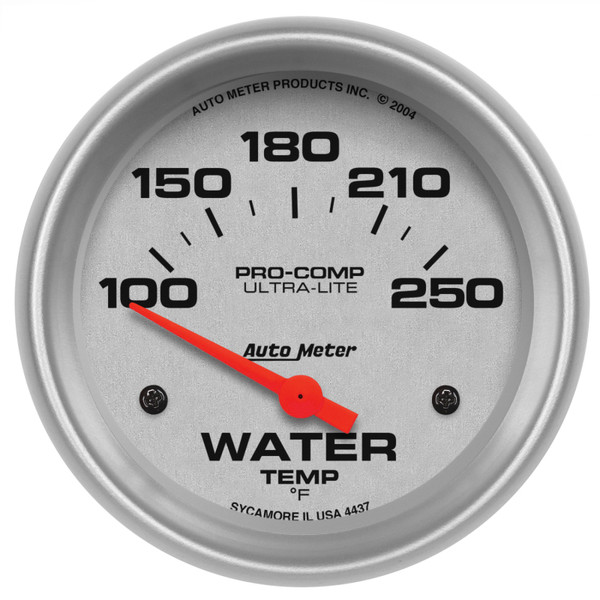 Auto Meter 4437 2-5/8" Ultra-Lite Electric Water Temp Gauge 100-250 F NEW - 4437