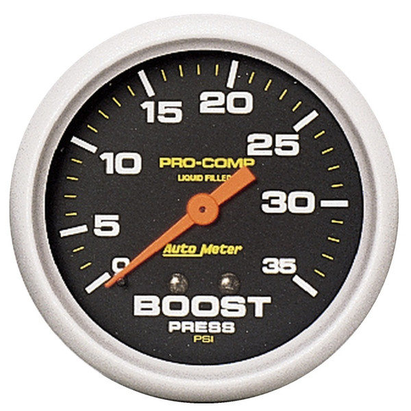 Auto Meter 5404 2-5/8" Pro-Comp Boost Gauge 0-35 PSI Liquid Filled