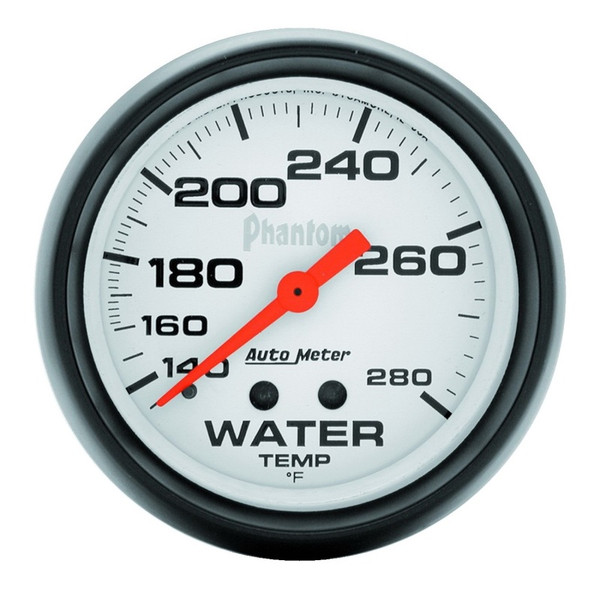 Auto Meter 5831 Gauge Water Temp 2 5/8In. 140-280Deg.F Mechanical Phantom NEW