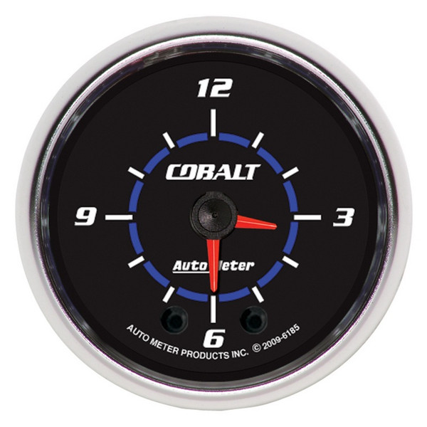 Auto Meter 6185 Gauge Clock 2 1/16In. 12Hr Analog Cobalt NEW