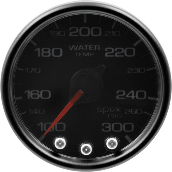 Auto Meter P34652 Gauge Water Temp 2 1/16" 300Deg.F Blk/Smke/Blk S NEW