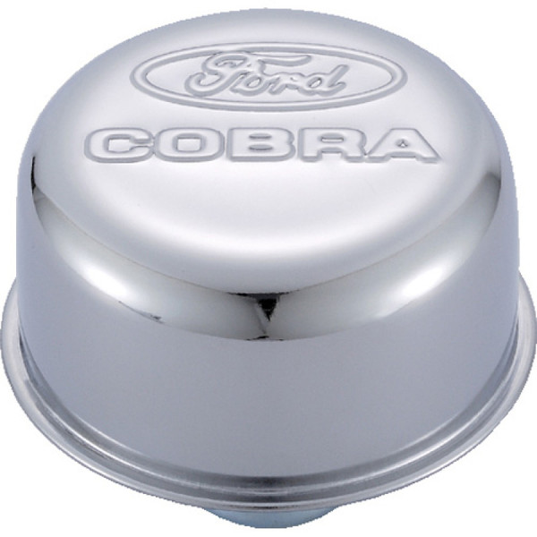 Ford Racing Chrome Breather Cap w/ Ford Cobra Logo - 302-225